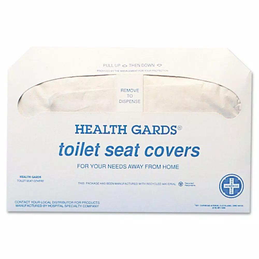 HOSPECO Health Gards White Half-Fold Toilet Seat Covers, 250-Pack (20 Packs per Carton)