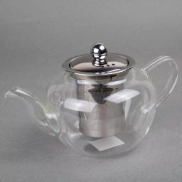 Creative Home 20 oz Borosilicate Glass Teapot with Stainless Steel Removable Lid and Infuser Basket thumbnail 5