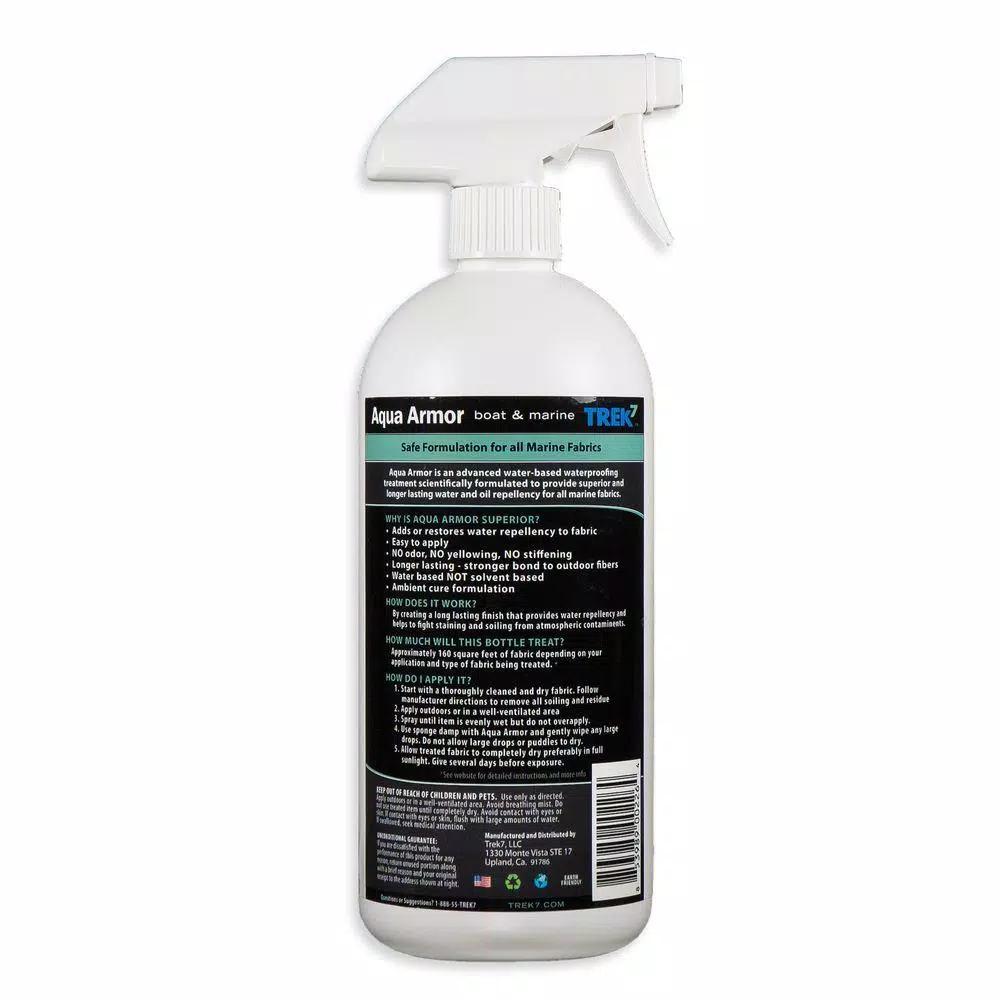Trek7 Aqua Armor 32 oz. Fabric Waterproofing Spray for Boat Covers, Bimini Tops, and Marine Fabrics