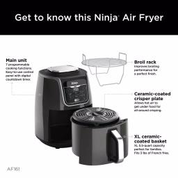 Ninja Air Fryer Max XL 5.5 Qt. Grey, MaxCrisp Technology thumbnail 4