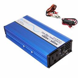 AIMS Power 180W Pure Sine Wave Power Inverter, 12V DC to 120V AC with USB Port thumbnail 1
