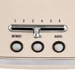 Kalorik Retro 2-Slice Wide Slot Toaster, Cream thumbnail 3