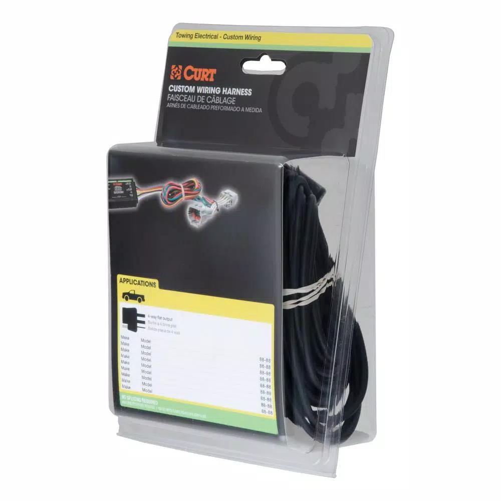 CURT Custom Vehicle-Trailer Wiring Harness, 4-Way Flat, for Honda Odyssey (OEM Tow Package Required)