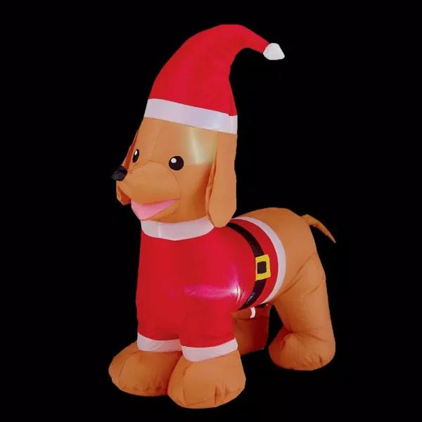 Brite Star 4 ft. Dachshund Inflatable Airblown Holiday Decor with White LED Lights