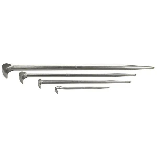 Bosch 4-Piece Rolling Head Pry Bar Set, Forged Steel, 6 in. to 21 in.