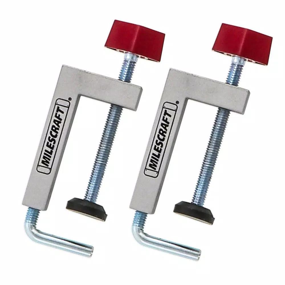 Milescraft Universal Fence Clamps (2-Pack) - Aluminum and Steel Auxiliary Fence Clamps
