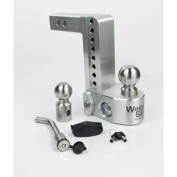 Weigh Safe Weigh-Safe 8 in. Drop Adjustable Class V Ball Mount with Built-In Hydraulic Scale