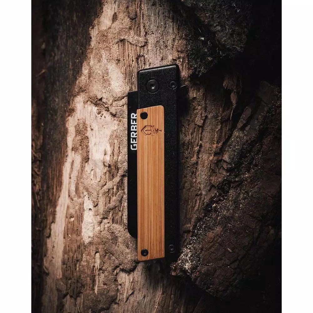 Gerber Quadrant 2.7 in. Straight Edge Sheepsfoot Pocket Knife with Bamboo Handle