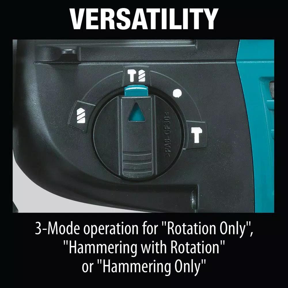 Makita 18V X2 LXT (36V) 1 in. SDS-Plus Rotary Hammer Kit with Bonus 18V LXT 1/2 in. Impact Wrench