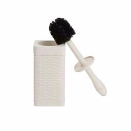 Mind Reader 12 in. Plastic Toilet Brush and Holder Set, Ivory thumbnail 4