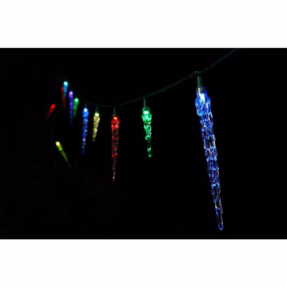 Novolink 25-Light Wi-Fi RGB Color-Changing LED Icicle String Lights, Works with Alexa & Google Home
