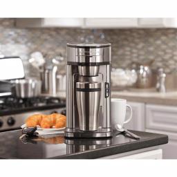 Hamilton Beach The Scoop Single-Serve Stainless Steel Coffee Maker with Built-In Mesh Filter thumbnail 3