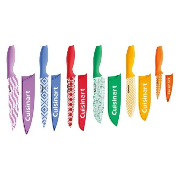 Cuisinart Advantage 12-Piece Color Printed Stainless Steel Knife Set with Blade Guards