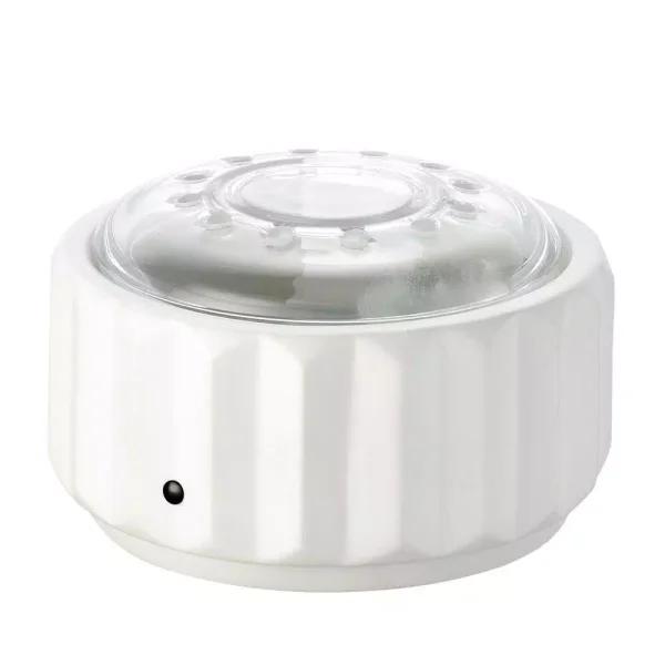 Serene House Axis White Porcelain Ultrasonic Oil Diffuser with Bluetooth Speaker and LED Lights