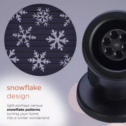 Alpine Corporation Christmas Rotating Snowflake LED Projector, Cool White Lights thumbnail 7