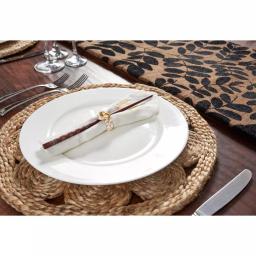 LR Resources 15 in. Natural Jute Braided Round Placemats, Set of 2 thumbnail 2