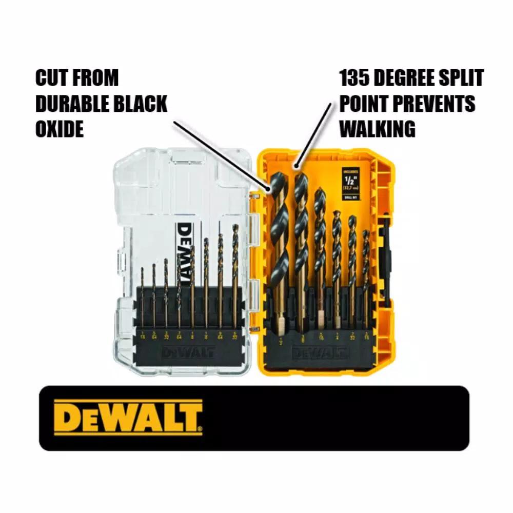 DEWALT 43-Piece Screwdriver and Black Oxide Drill Bit Set with Tough Case