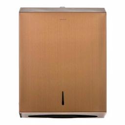 Alpine Industries Brushed Copper Stainless Steel C-Fold & Multi-Fold Paper Towel Dispenser thumbnail 2