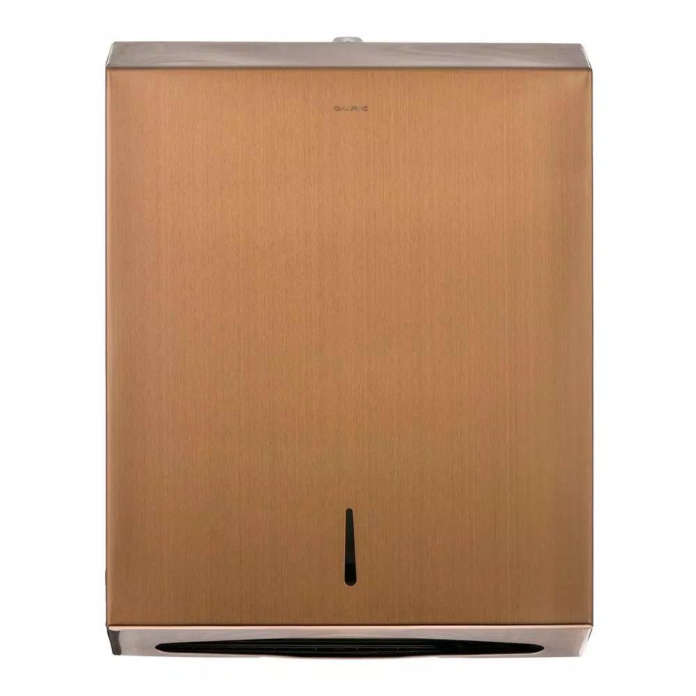 Alpine Industries Brushed Copper Stainless Steel C-Fold & Multi-Fold Paper Towel Dispenser