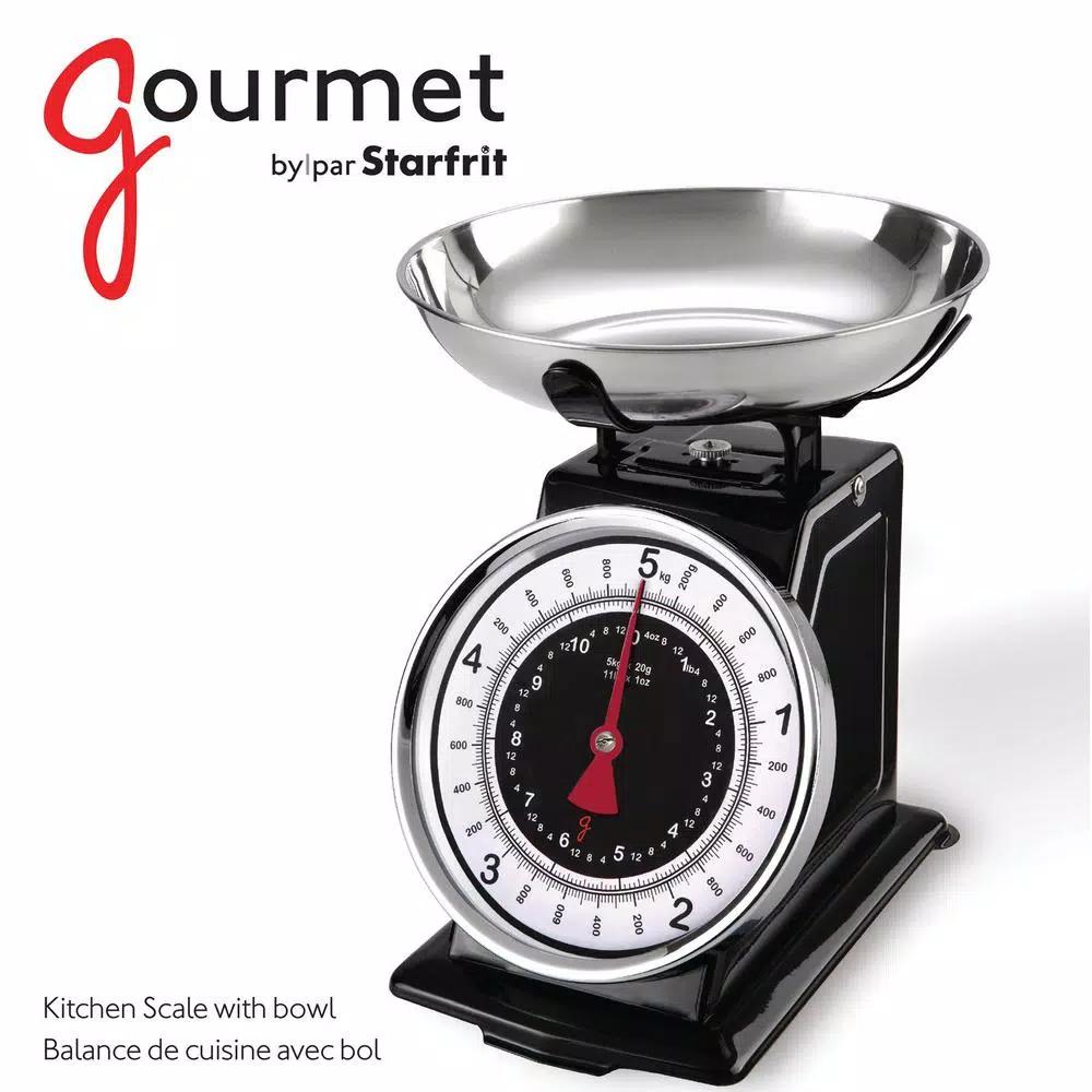 Starfrit Gourmet Retro Mechanical Kitchen Scale with Stainless Steel Bowl