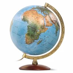 Waypoint Geographic Primus 12 in. Raised Relief Desktop Globe with Illumination and Hardwood Base thumbnail 1