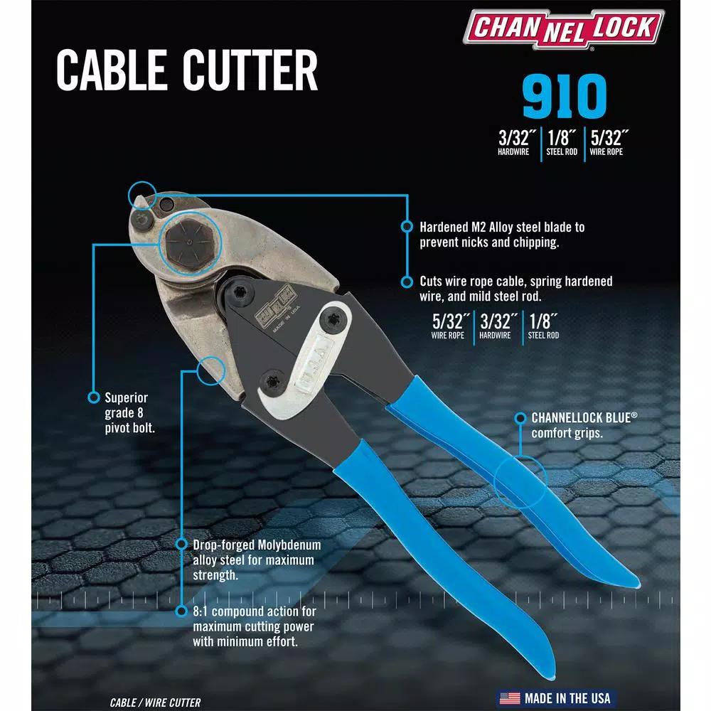 Channellock 9 in. Compound Joint Cable and Wire Cutting Pliers