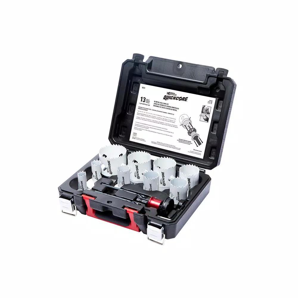 BLU-MOL Disston Blu-Mol Xtreme QuickCore 13-Piece Hole Saw and Quick Change Arbor Set
