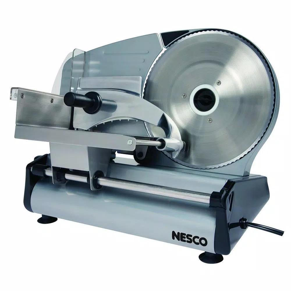 Nesco FS-250 180W Silver Electric Food Slicer with German Solingen Blade