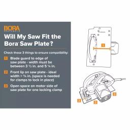 BORA Rip Guide Combo Saw Plate and Rip Handle Set thumbnail 4