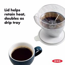 OXO Good Grips 1.5-Cup Pour-Over Coffee Maker with Water Tank, White thumbnail 12