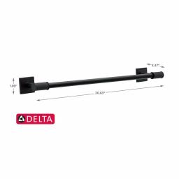 Delta Averland 18 in. Matte Black Towel Bar, Contemporary Knurled Design thumbnail 5