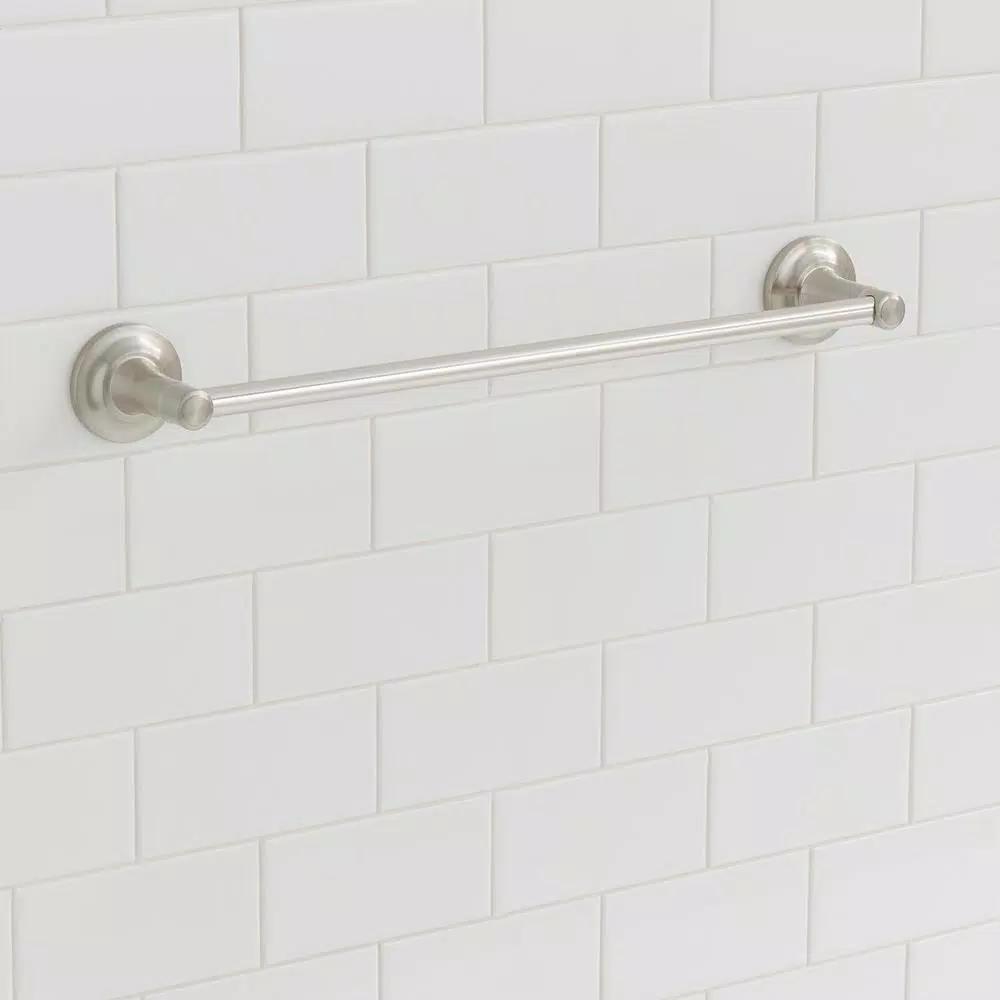 Glacier Bay Cooperton 24 in. Single Towel Bar, Brushed Nickel Zinc Alloy