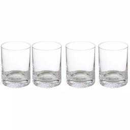 Abigails New Orleans Double Old-Fashioned Whiskey Glass Set of 4, 16 oz, Clear Glass thumbnail 1