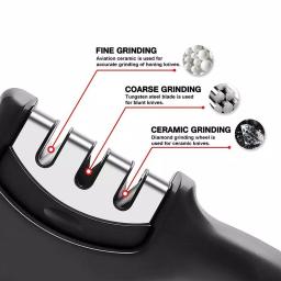 Unbranded LIGHTSMAX 3-Stage Manual Knife Sharpener with Ergonomic Handle thumbnail 8
