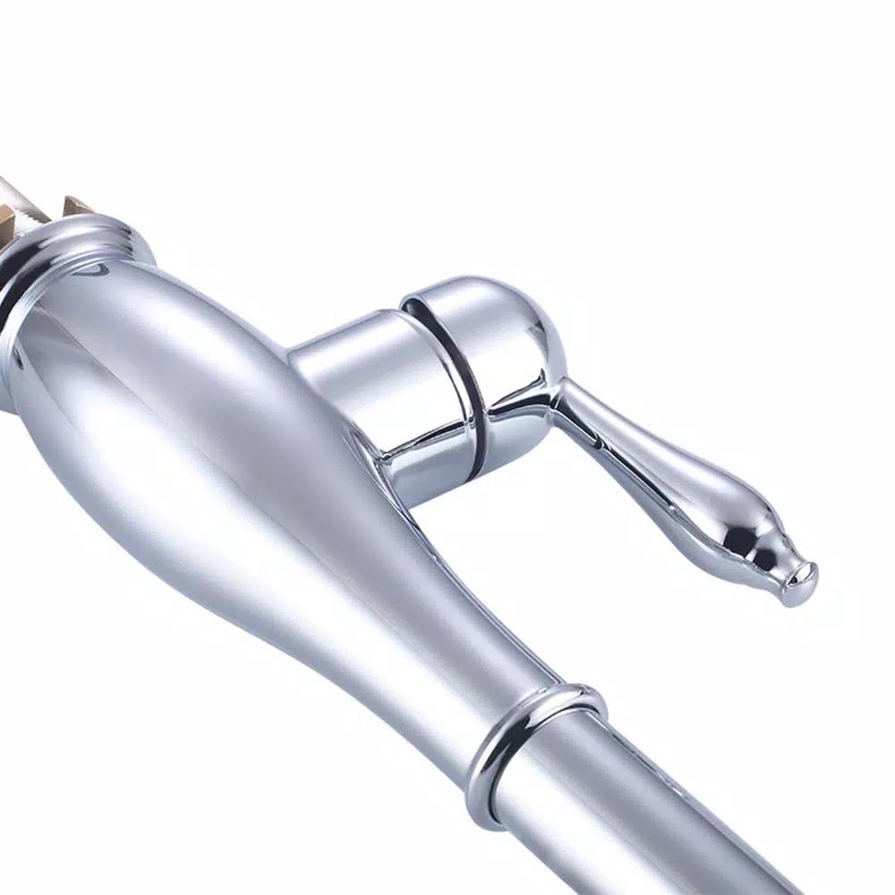 Vanity Art 7.6 in. Single-Handle Pull-Down Sprayer Kitchen Faucet in Polished Chrome