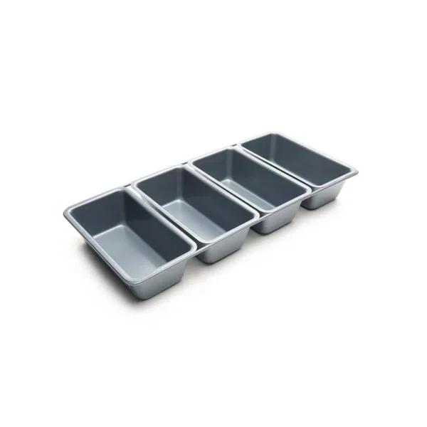 Fox Run Preferred Non-Stick Linked Loaf Pan, 4-Cavity Mini Loaf Baker