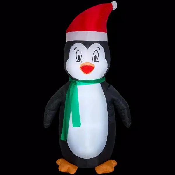 Gemmy 5 ft. Airblown Penguin Inflatable Holiday Decoration with LED Lights