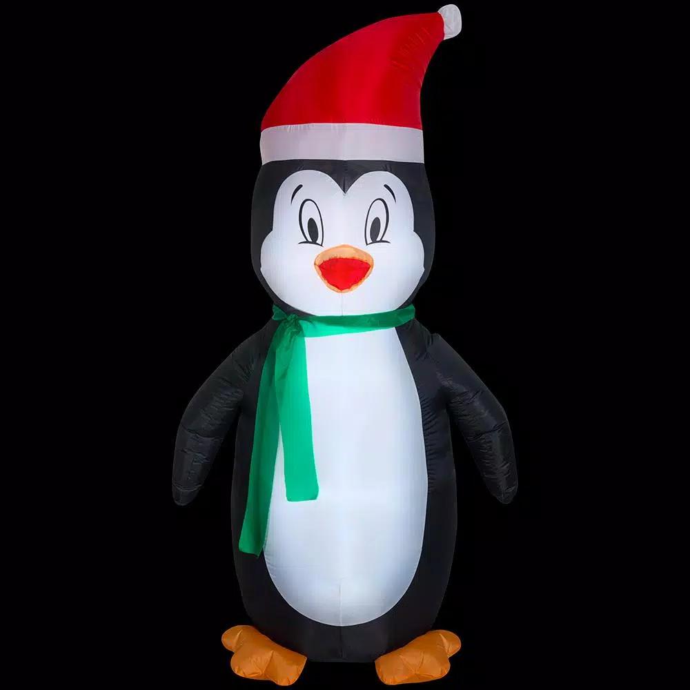 Gemmy 5 ft. Airblown Penguin Inflatable Holiday Decoration with LED Lights