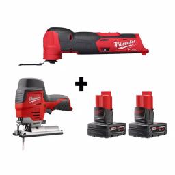 Milwaukee M12 FUEL 12V Cordless Oscillating Multi-Tool and Jig Saw Combo Kit with (2) 3.0 Ah Batteries thumbnail 1