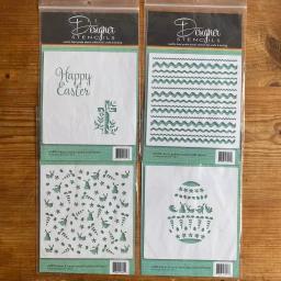 Designer Stencils Happy Easter Variety Cookie Stencil Bundle - 5 Patterns for Decorating thumbnail 2