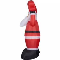 Fraser Hill Farm 10 ft. Santa Claus Inflatable with HO HO HO Sign and White Lights thumbnail 7