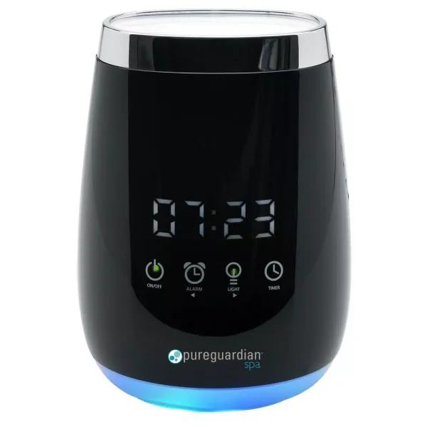 PureGuardian Deluxe Ultrasonic Essential Oil Diffuser with Alarm Clock and Night Light