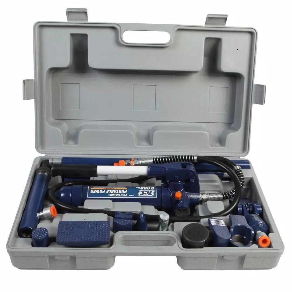 TCE 4-Ton Porta Power Hydraulic Ram Collision Repair Kit with Blow Molded Case