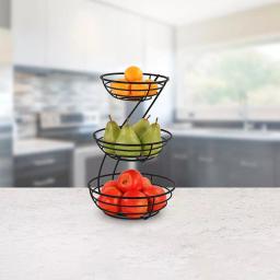 Spectrum Diversified Euro Arched 3-Tier Steel Fruit Basket & Countertop Organizer thumbnail 3