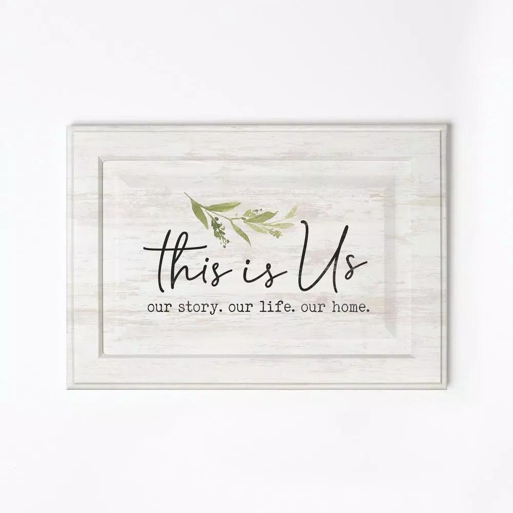 P Graham Dunn This is Us White Wood Wall Decor - Rustic Inspirational Sentiment Sign