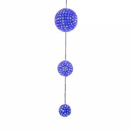 Alpine Corporation 37 in. 3-Tier Hanging Christmas Ornament with 350 Blue and White Chasing LED Lights thumbnail 1