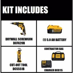 DEWALT 20V MAX XR Brushless Cordless Drywall Screw Gun & Cut-Out Tool Kit with 5.0Ah Battery thumbnail 2