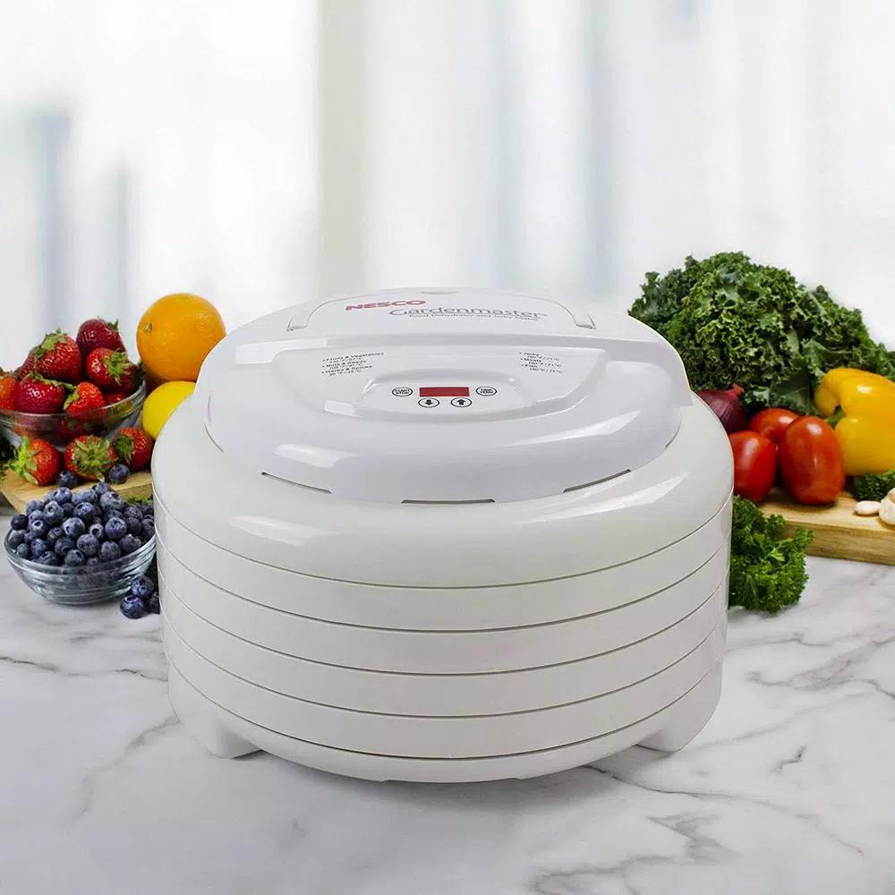 Nesco FD-1040 Gardenmaster Digital Pro Food Dehydrator, 1000W, 4-Tray Expandable White
