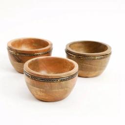 Gibson Elite Pinehurst 3-Piece Wood Condiment Bowls and Tray Set thumbnail 6