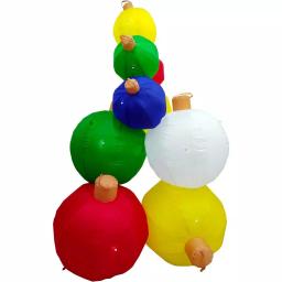 Fraser Hill Farm 8 ft. Pre-Lit Ornament Balls Christmas Inflatable thumbnail 5